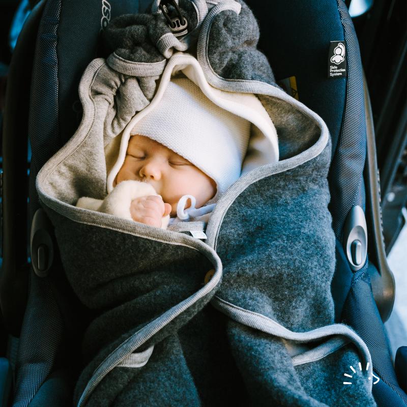 Fußsack für Autositz Wollfleece , Popolini 