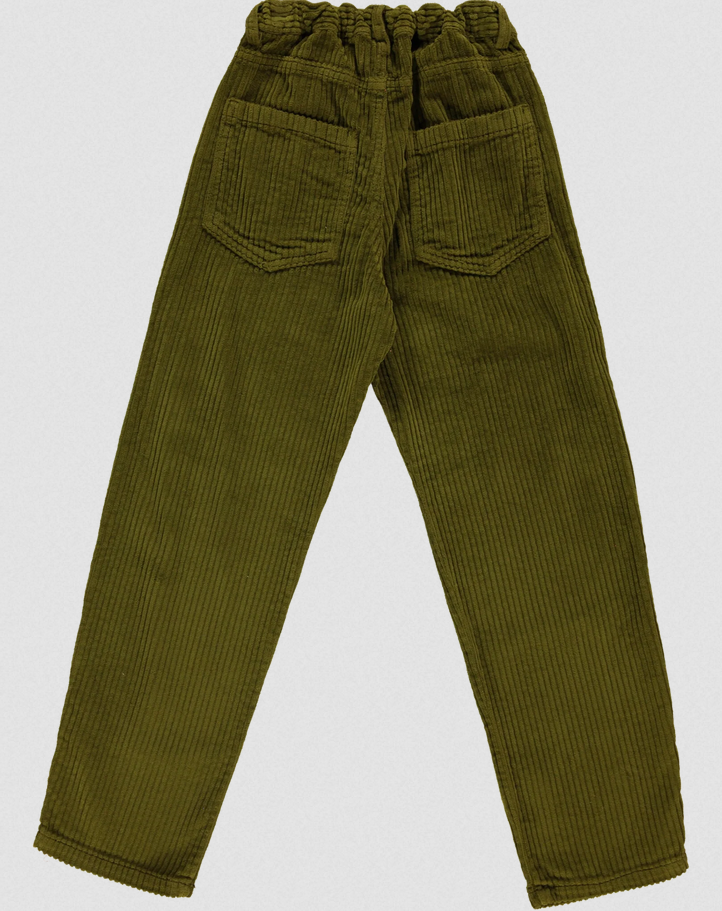 Pantalon Carotte velours côtelé , Poudre Organic
