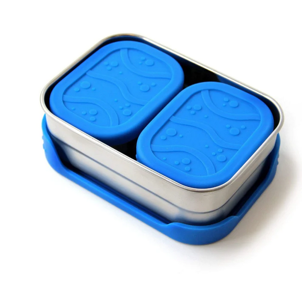 Edelstahl Essensbehälter Lunchbox auslaufsicher , Eco Lunchbox , Blue Water Bento