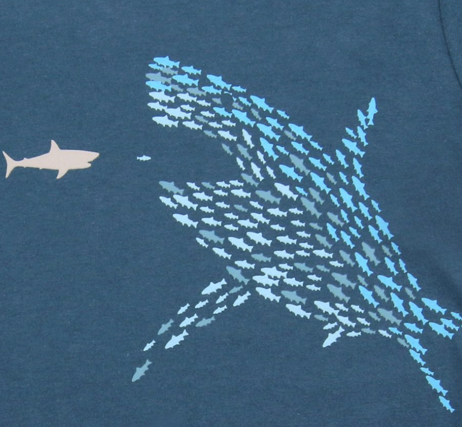 T-shirt à manches courtes avec des vagues, Enfant Terrible