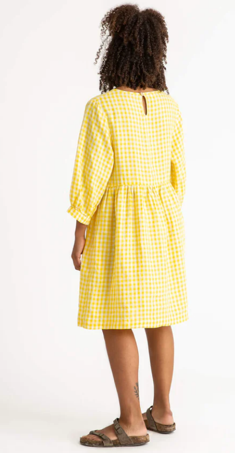 Robe en lin vichy jaune, Matona