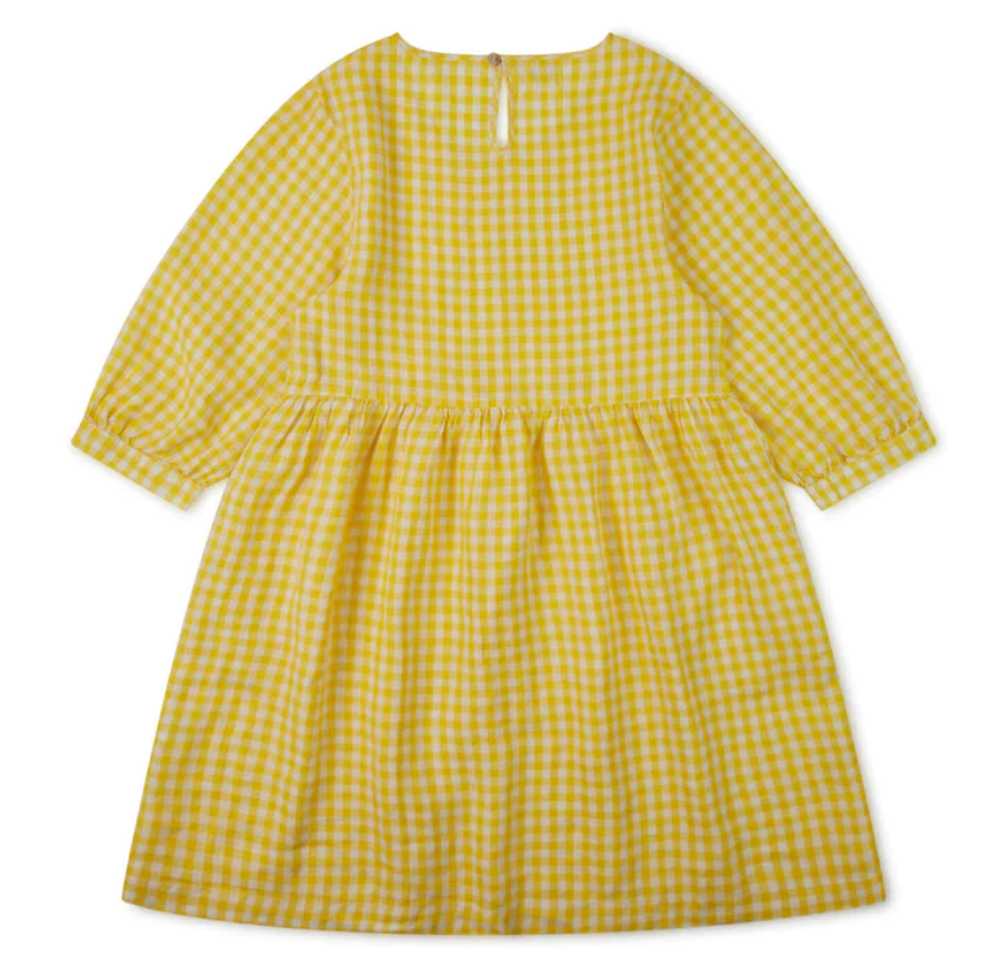 Robe en lin vichy jaune, Matona