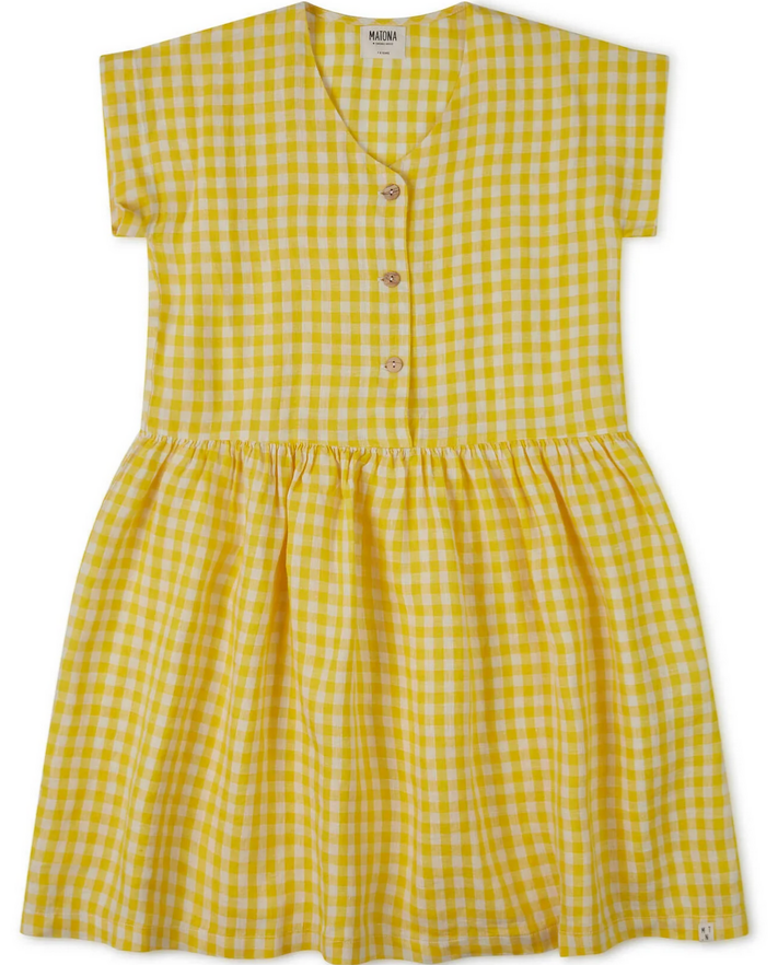 Robe simple vichy jaune, Matona