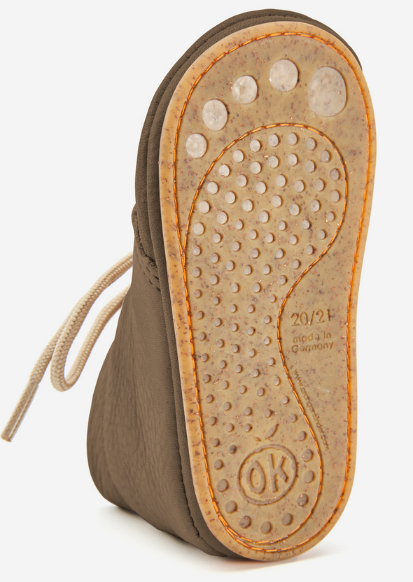 Chaussures pieds nus bébé Amigo à lacets doublées de laine , Orangenkinder