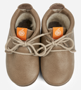 Chaussures pieds nus bébé Amigo à lacets doublées de laine , Orangenkinder
