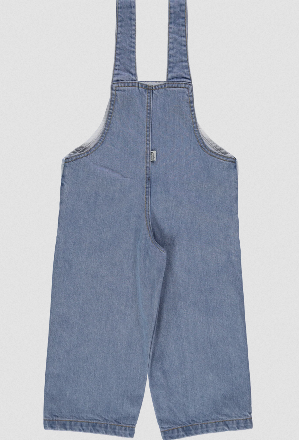 Salopette Quetsche Denim Blue, Poudre Organic