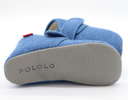 Chaussons pieds nus en laine avec fermeture velcro, Pololo