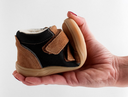 Chaussure enfants Mario avec fermeture velcro, chaussure pieds nus, Pololo