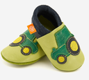 Pantoufles en cuir "Herbert der Trecker",Orangenkinder