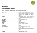 Adapter baby seat, Naturkind