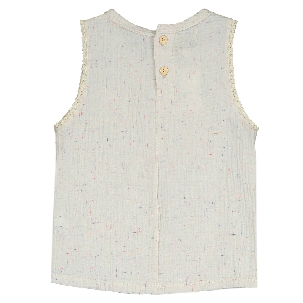 Gewebtes Baumwoll Top „Poppy Embroidery“, LötieKids SS 25