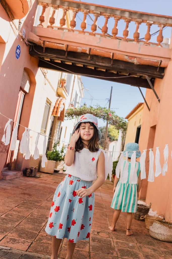 Ärmelloses Kleid mit Taschen "STRIPES & ICECREAM", LötieKids SS 25