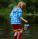 Wasserdichte Packaway-Jacke aus recyceltem Material zum Tauchen und Planschen