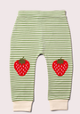Pantalon bébé rayé avec patchs aux genoux et fraises, LGR