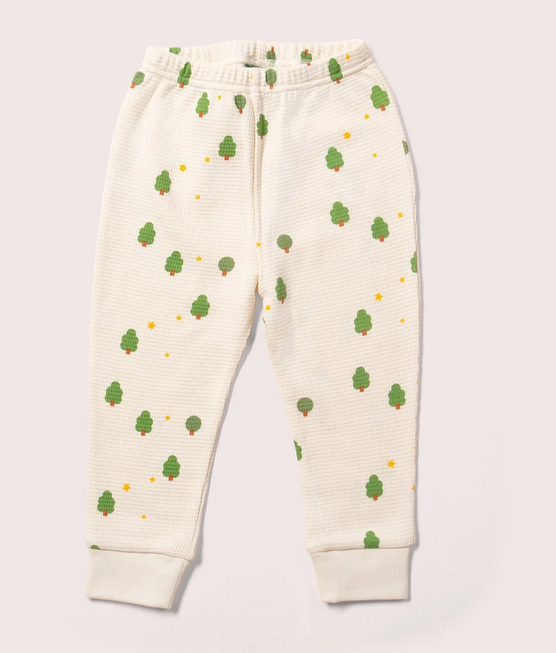 Pyjama bio gaufré "Crème Winter Trees", LGR