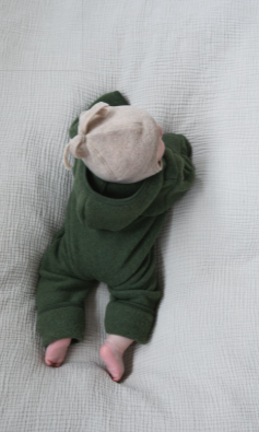 Zip-Overall, Woll-Fleece mit Kapuze