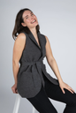 Wollfleece Damen Weste zum wickeln, Engel 
