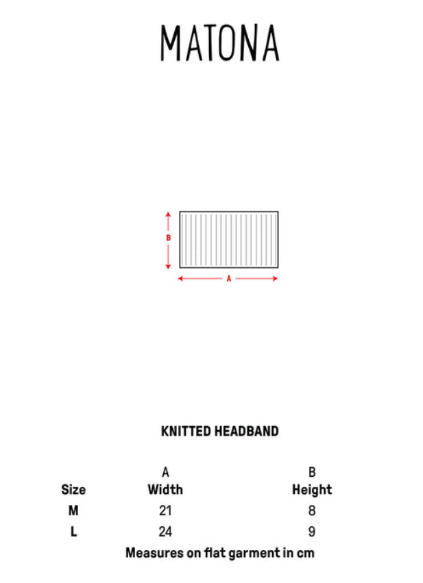 Bandeau tricoté, Matona