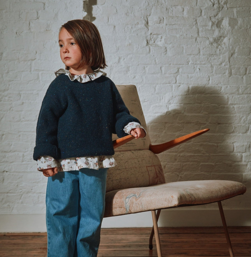 Pantalon Pomelos Blue Denim, Poudre Organic
