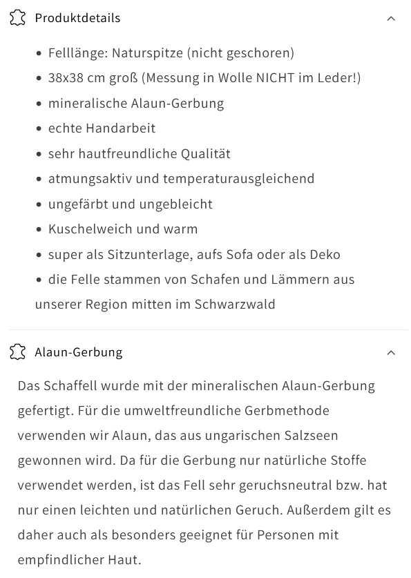 Housse de siège en peau de mouton, Trautwein