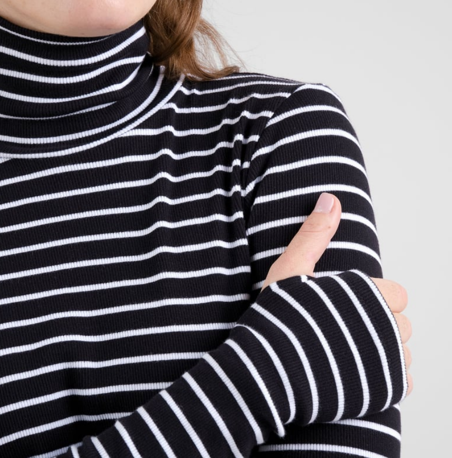 Col roulé côtelé Malma Stripe, Dedicated