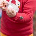 Pull bébé en maille à rayures arc-en-ciel, LGR