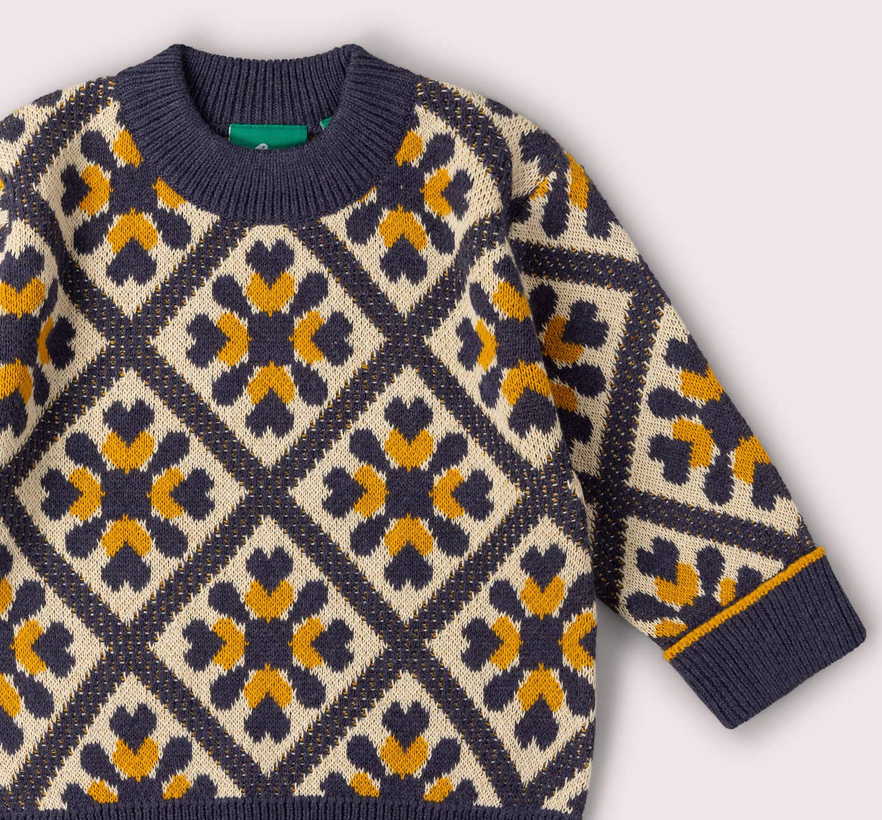 Pull bébé en maille à rayures arc-en-ciel, LGR
