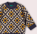 Pull bébé en maille à rayures arc-en-ciel, LGR
