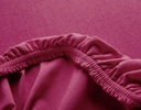 (Cotonea) Jersey-Spannbezug für Kindermatratzen, rubin