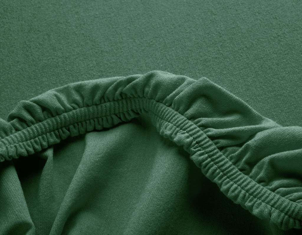 (Cotonea) Jersey-Spannbezug für Kindermatratzen, smaragd