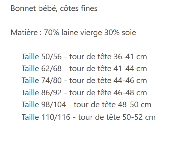 Bonnet bébé Engel  W/S double épaisseur