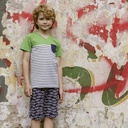 Kinder Short aus Jersey bedruckt, Khan - sense organics
