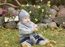 Dreiecktuch Ringel  Wollfleece, Pickapooh 