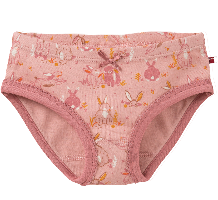 2er Set Kinder Unterhosen, Hasen & rosa, PWO