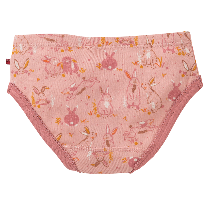 2er Set Kinder Unterhosen, Hasen & rosa, PWO