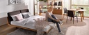 Massivholzbett mit Lattenrosten "Swing"