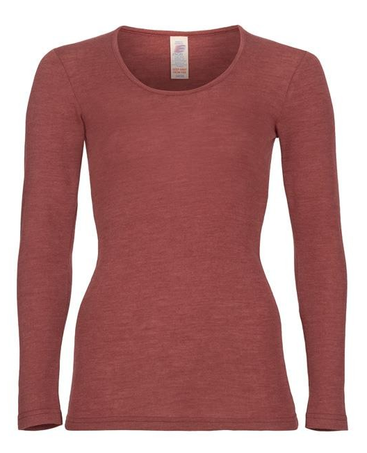 Chemise à manches longues pour femme en laine/soie, Engel