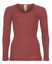 Chemise à manches longues pour femme en laine/soie, Engel