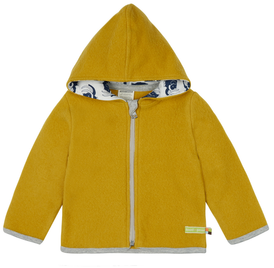 Baby Wollfleece Jacke, Loud + Proud 
