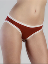 Slip mit Spitze - rot/weiß