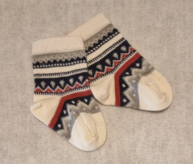 Chaussettes en laine avec motif, Grödo