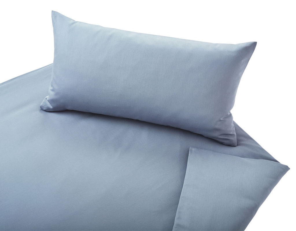 Literie en satin Classic "bleu perle" 200x220+2x 80x80, Cotonea