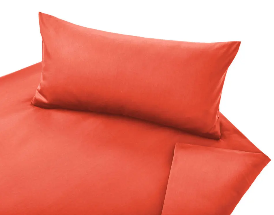 Satin-Bettwäsche Classic "Orange" 135x200+80x80, Cotonea