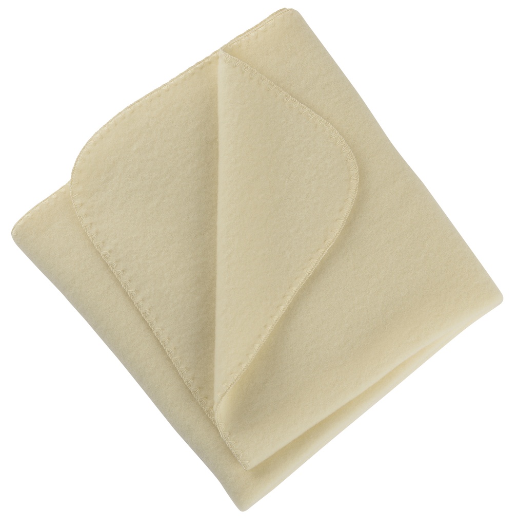 Couverture bébé Engel aux bords festonnés 80x100 couleur naturelle