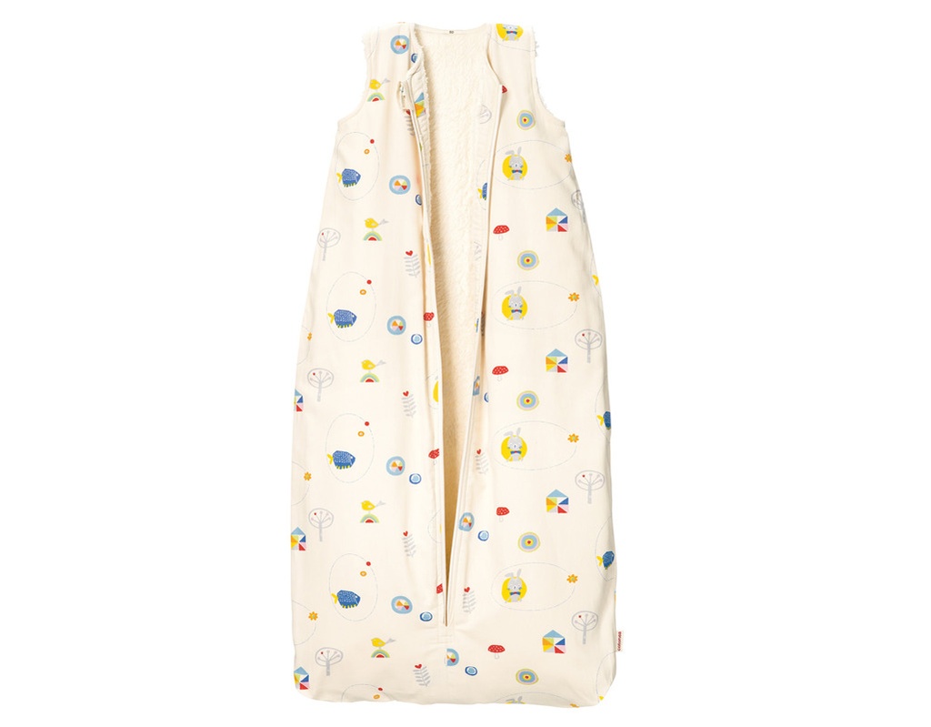 Kinderschlafsack mit Plüsch-Futter "Meister Hase", ohne Ärmel, Cotonea