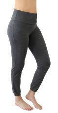 Trousers with turn-down waistband on the stomach, Leela Cotton