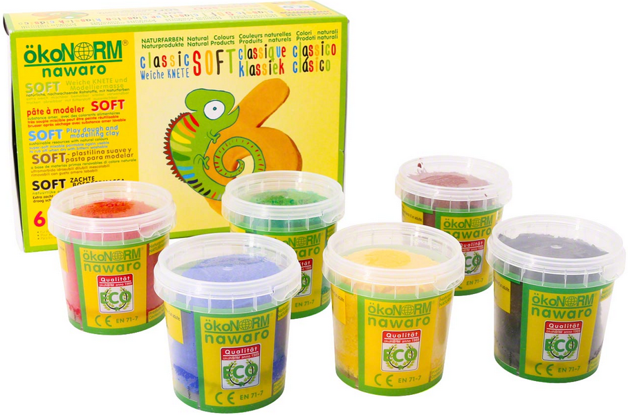 Modeling clay, set of 6 "Classic", ökoNorm