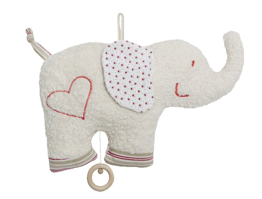 Doudou musical  "éléphant coeur", Efie