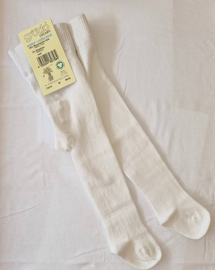 Strumpfhose Baumwolle "Weiß", Grödo