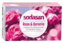 Bio-Stückseife Rose & Geranie, Sodasan 